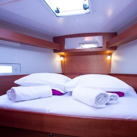 a double bed in a room